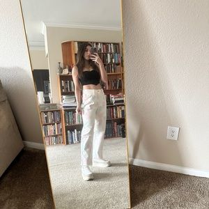 Dye  White Vintage High Waste Straight Legs Jeans